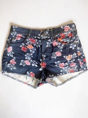 Citizens of Humanity Chloe High Rise Floral Denim Cutoff Shorts Size 29 Festival